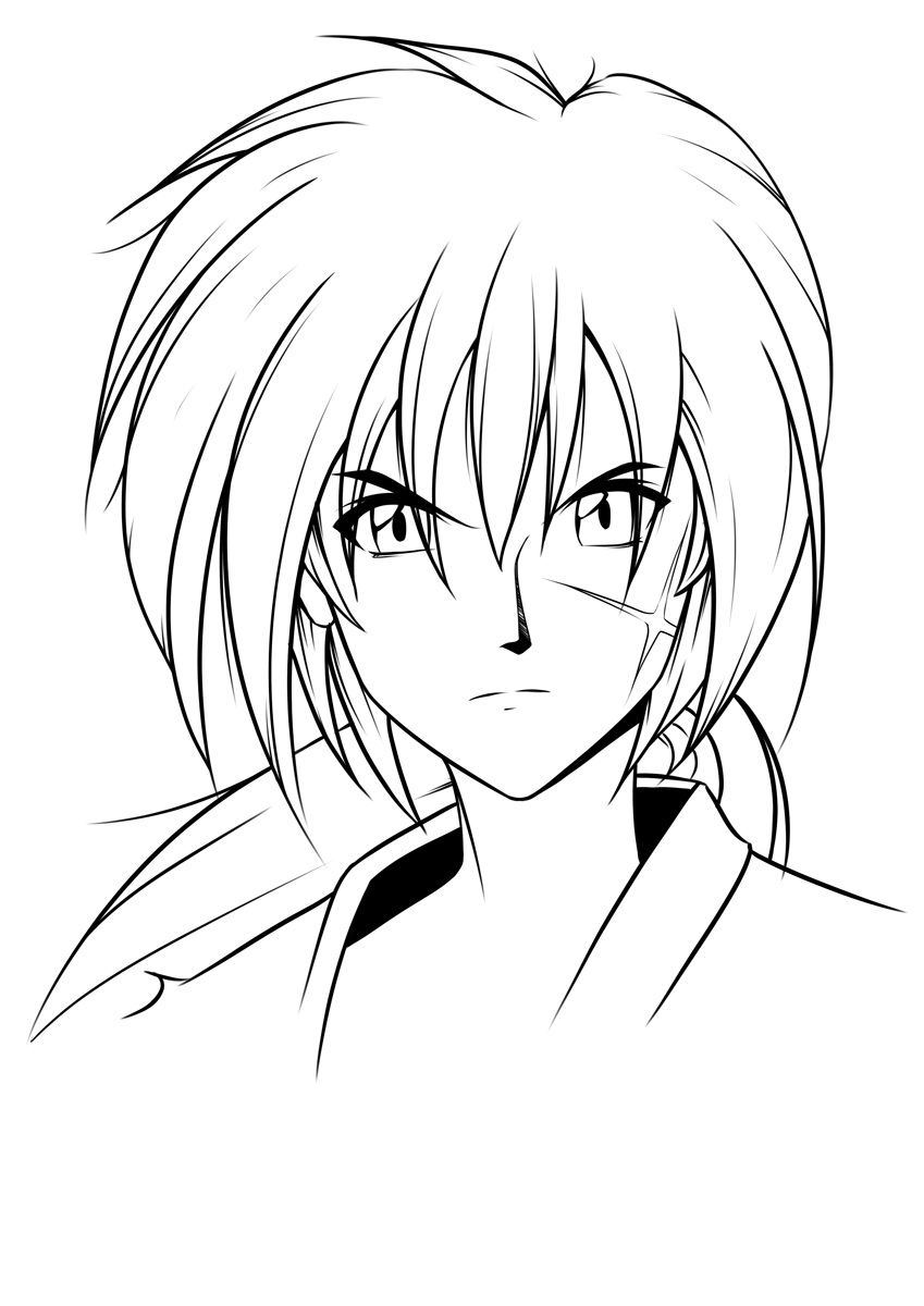 himura kenshin (rurouni kenshin) drawn by kazari_tayu