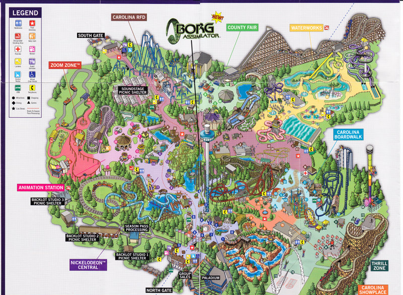 Paramounts Carowinds Map By Godzillafan969 On Deviantart Carowinds Park Map 2022