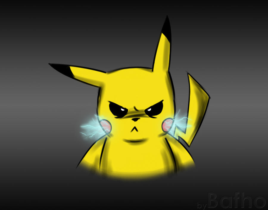 angry pikachu by Bafho on DeviantArt