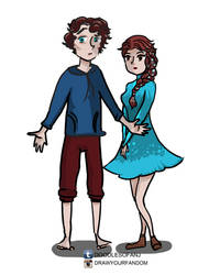 Sherlolly as Jack and Elsa.