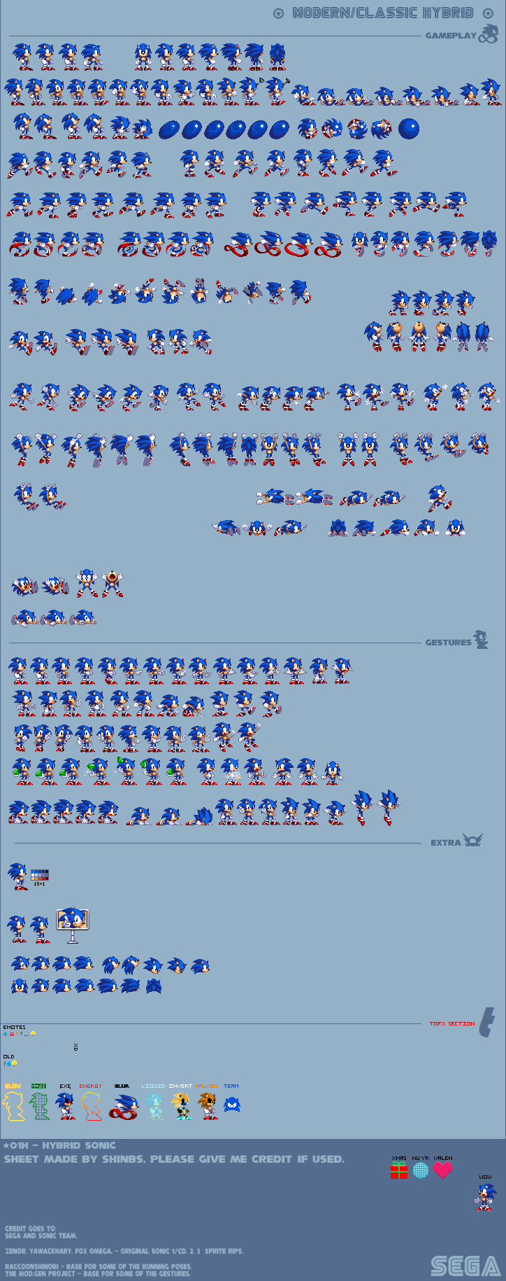 Modgen Sonic Sprites Sheet Remastered by SonicFanSheet on DeviantArt