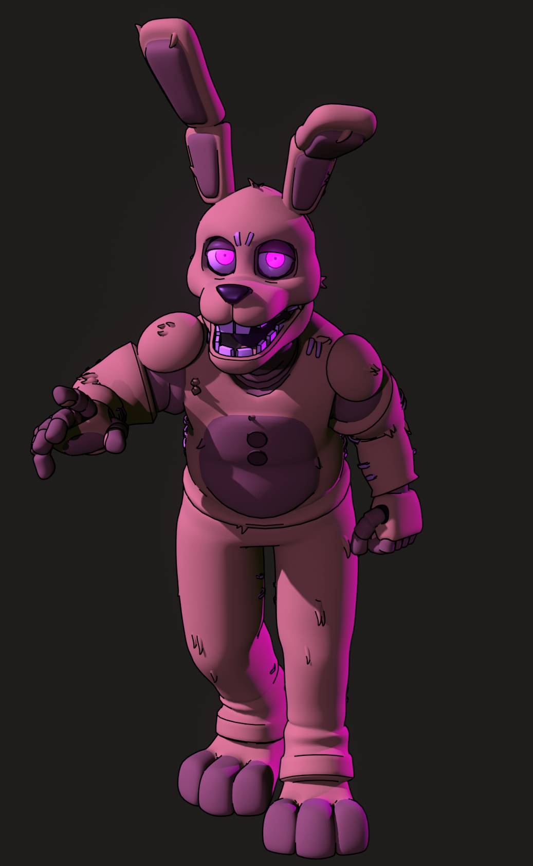 Springbonnie Face Cartoony Springbonnie by Ruffleswinner22 on DeviantArt