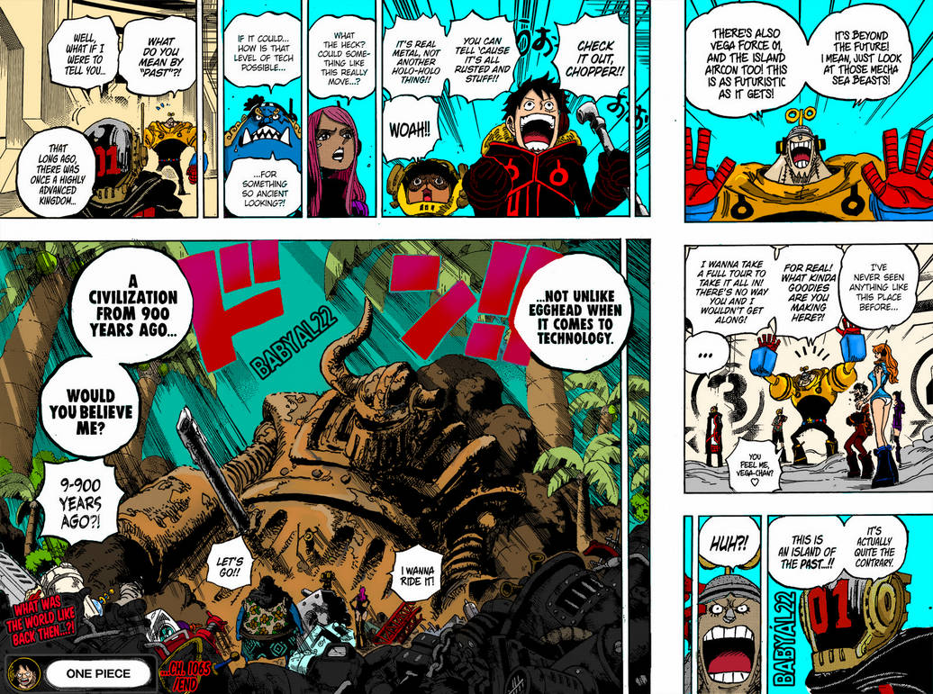 ONE PIECE CHAPTER 1065 MYSTERIOUS ANCIENT ROBOT by BabyAl22 on DeviantArt