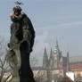 St John from Charles Bridge to Prague Castle