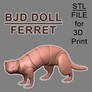 3D STL Ferret bjd doll