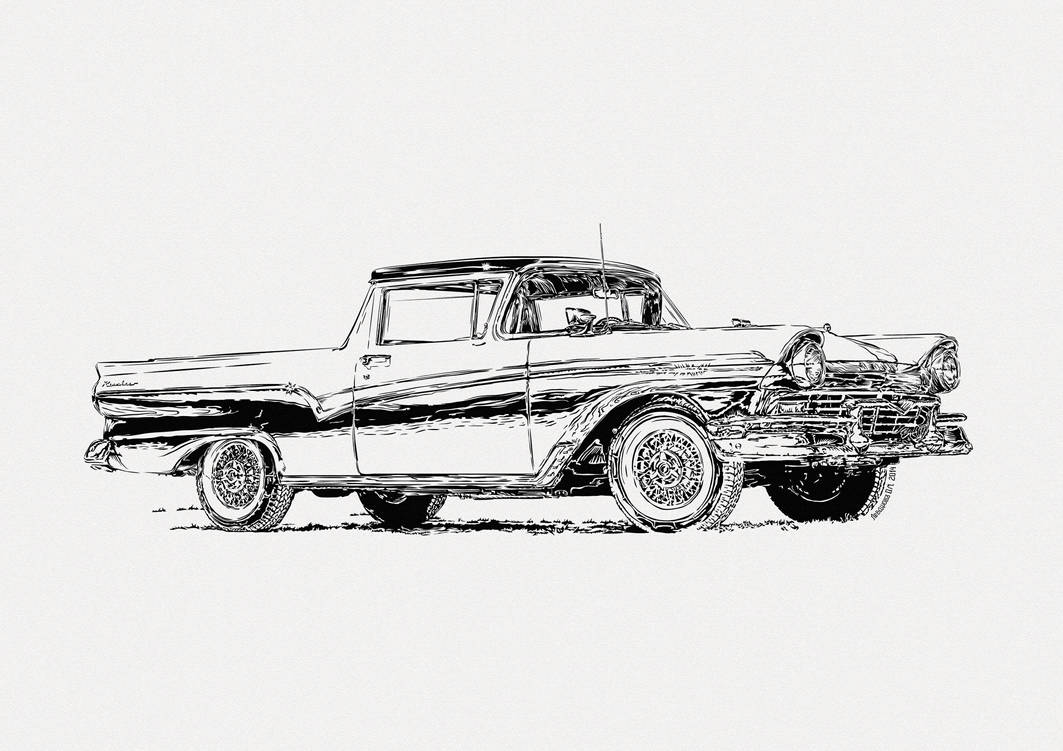 2014 Sketch 05 (Ford Ranchero 1957) by OlegLevashov on DeviantArt