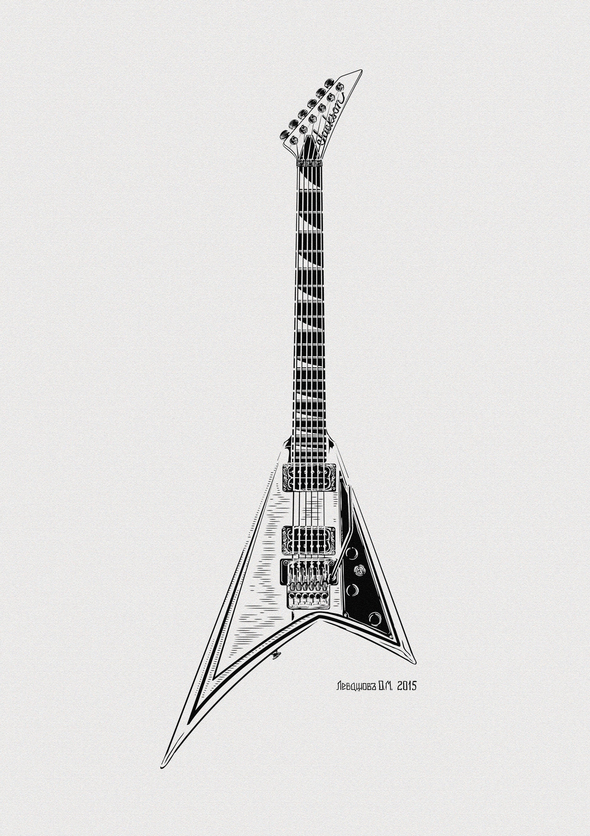 Jackson Randy Rhodes 2015 Sketch 17 (Jackson Randy Rhoads) by OlegLevashov on DeviantArt