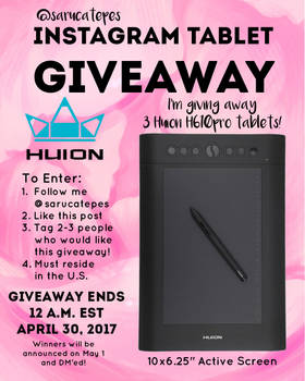 HUION GIVEAWAY ON INSTAGRAM