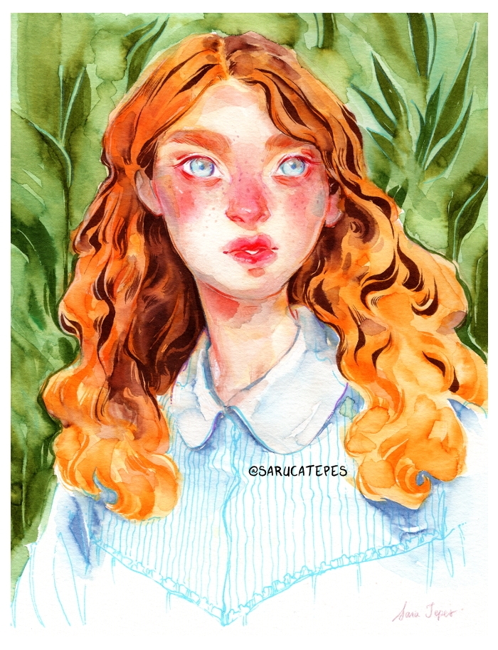 August- Watercolor Painting by sarucatepes