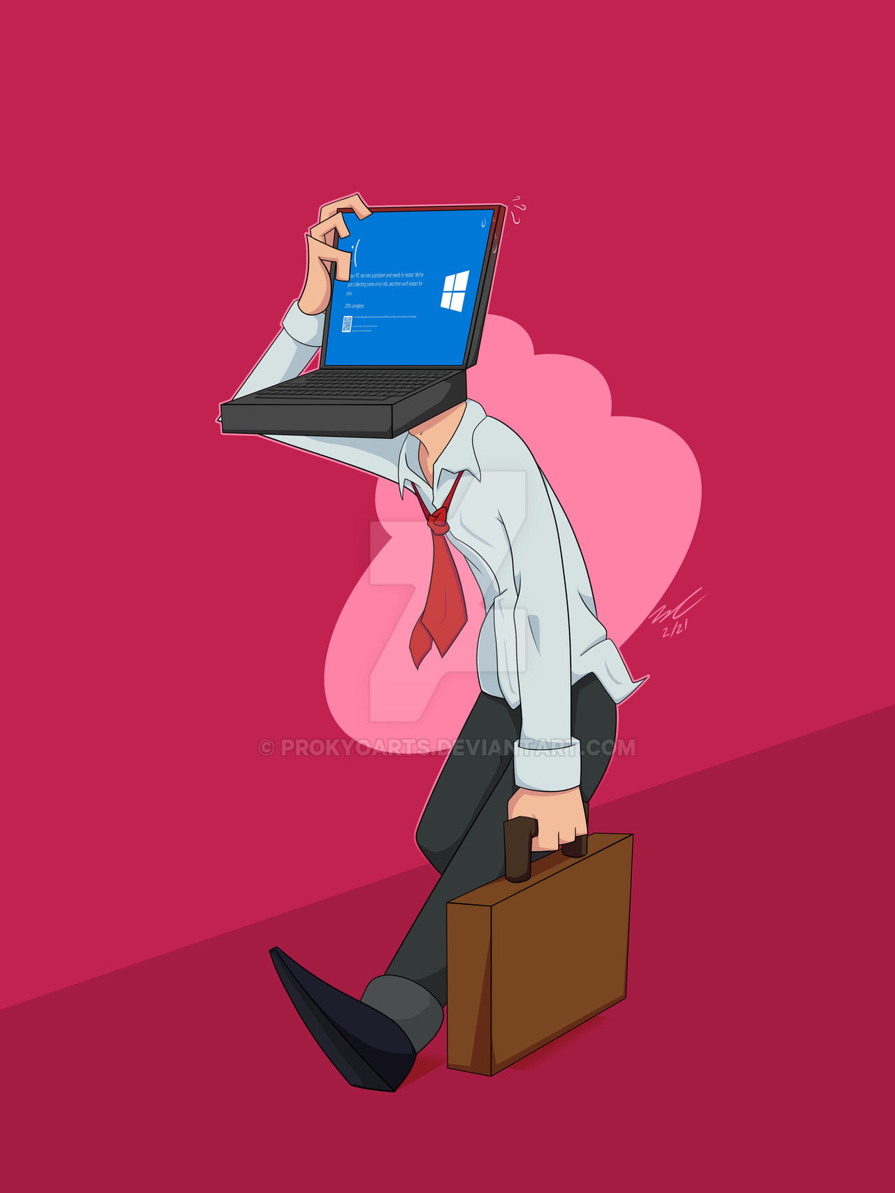 Computer Head Deviantart Laptop Head by ProKyoArts on DeviantArt