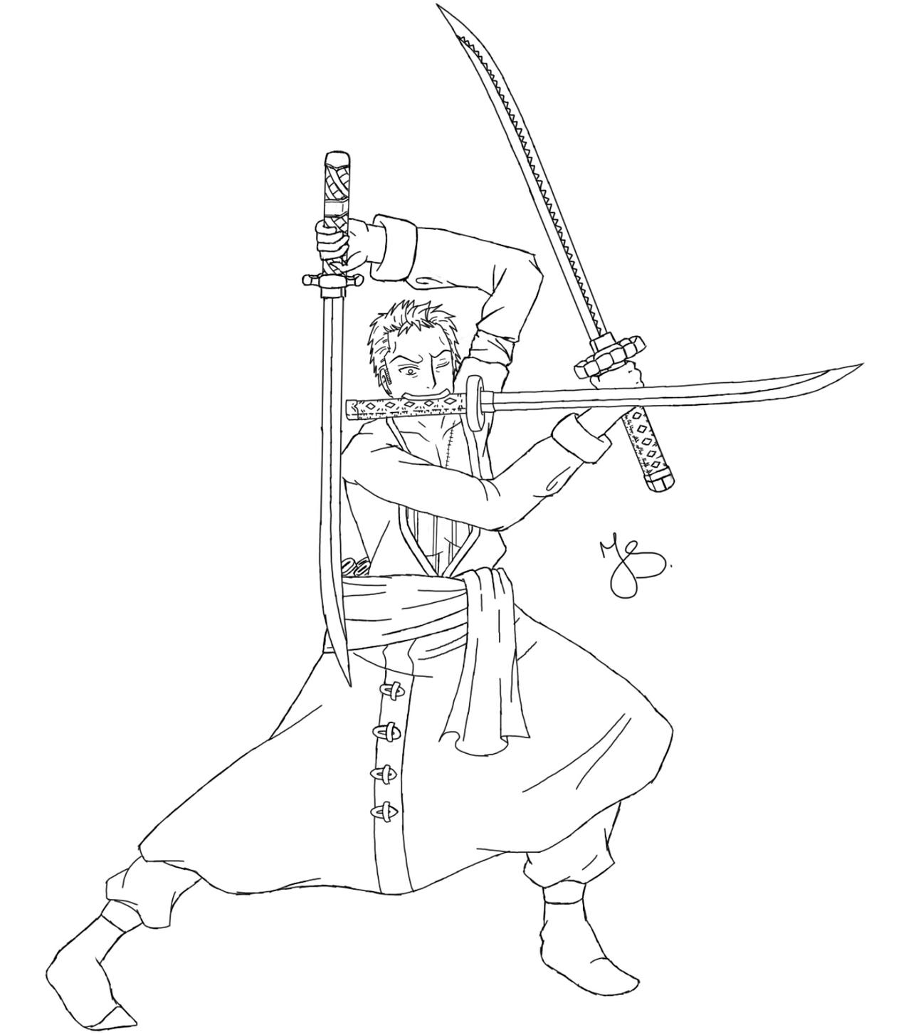 Roronoa Zoro Coloring Pages