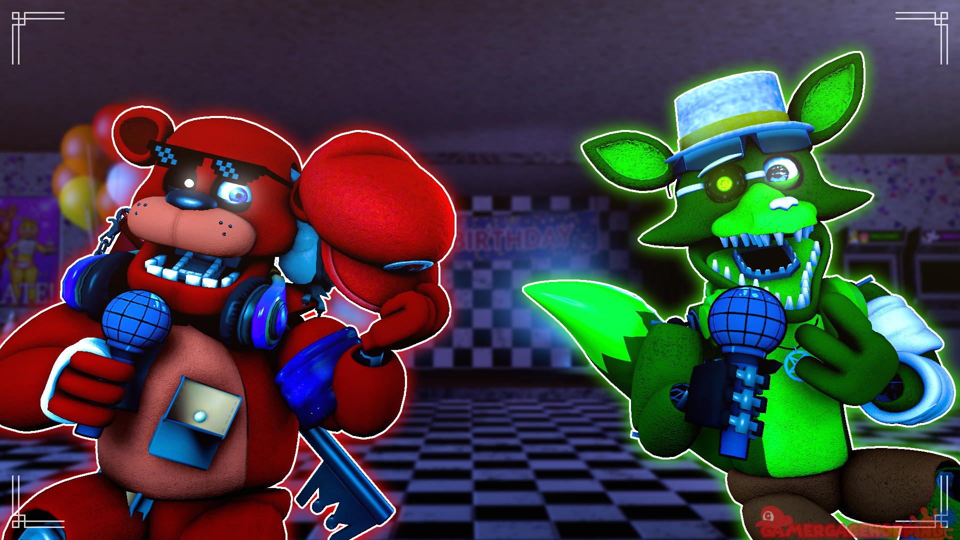 FNF vs FNaF (vs Freddy Chica Foxy Bonnie)