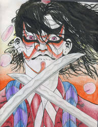 The Samurai with Magenta Eyes