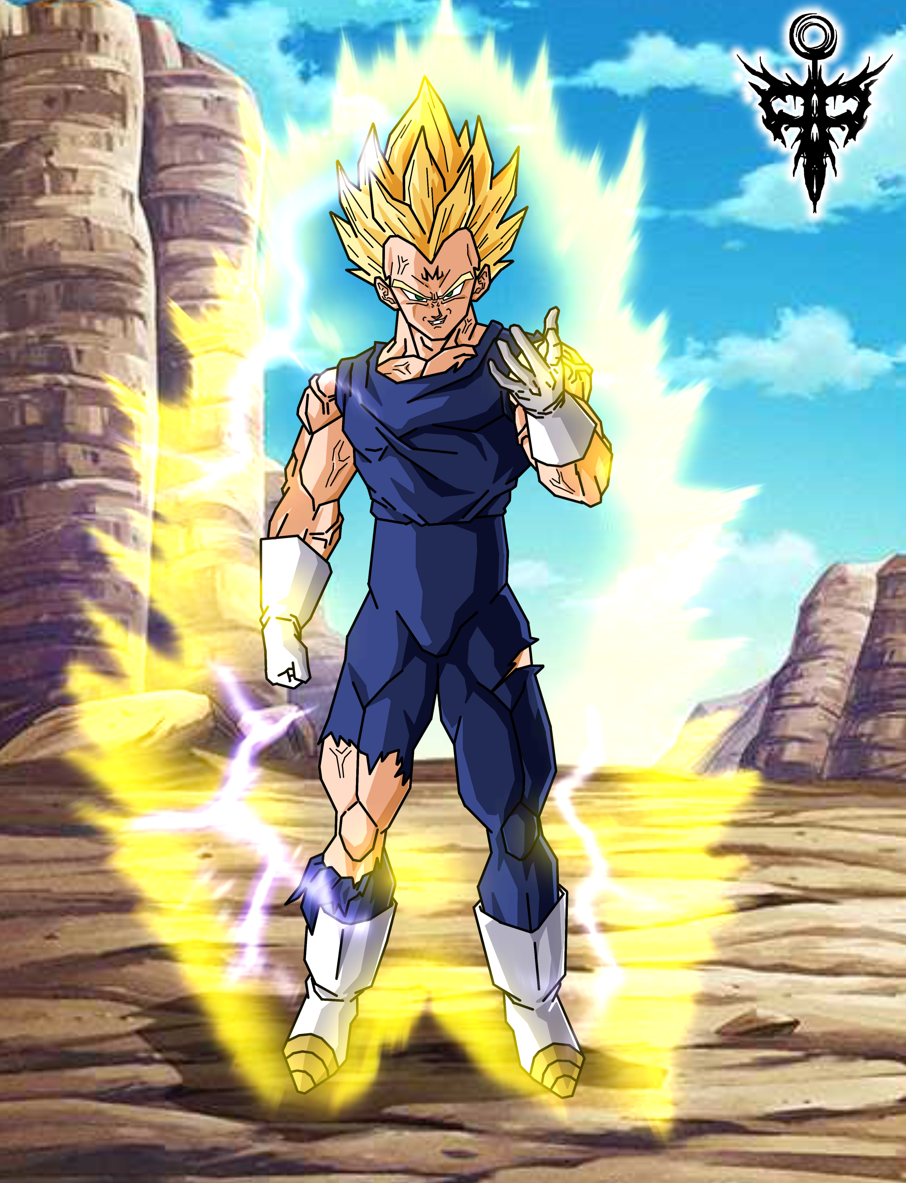 Dragon Ball Z - Super Saiyan 2 Majin Vegeta by DBCProject on DeviantArt