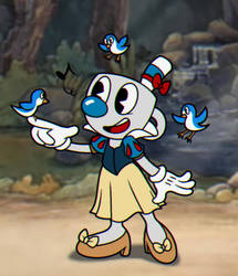 Mugman as Snow White