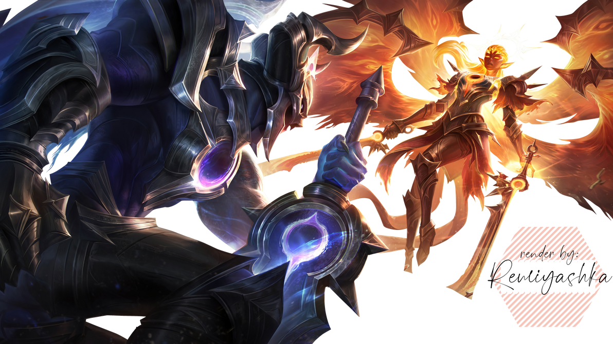Solar Eclipse Kayle/Lunar Eclipse Aatrox Render#59 by Remiyashka on