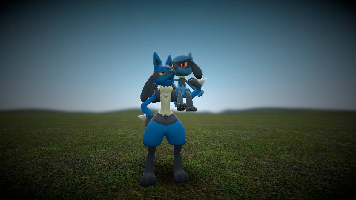 Lucario and Riolu by Dayofthedaleks152 on DeviantArt