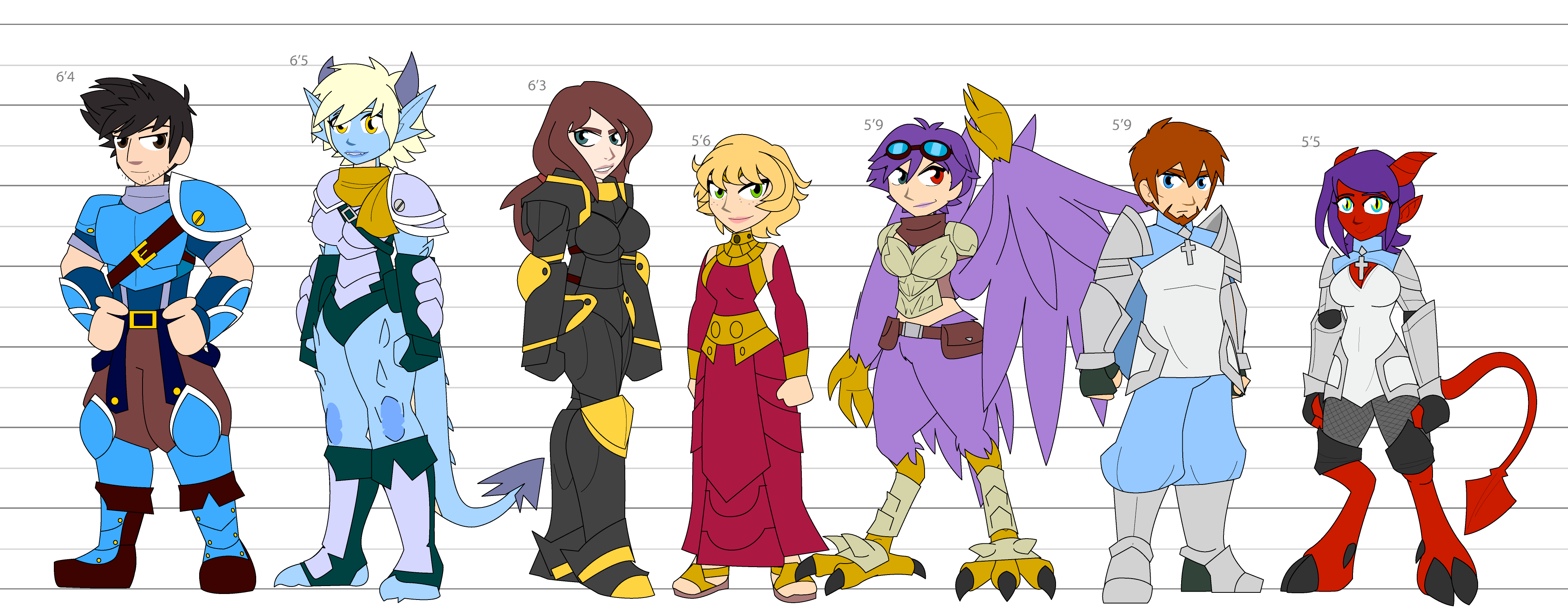 My character height chart 1 by SrgntDrew on DeviantArt