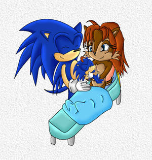 Sonic, Sally, and their son