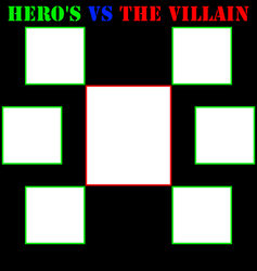 Six Heroes vs the Villain template