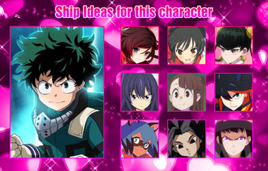 Ship Ideas for Izuku Midoriya