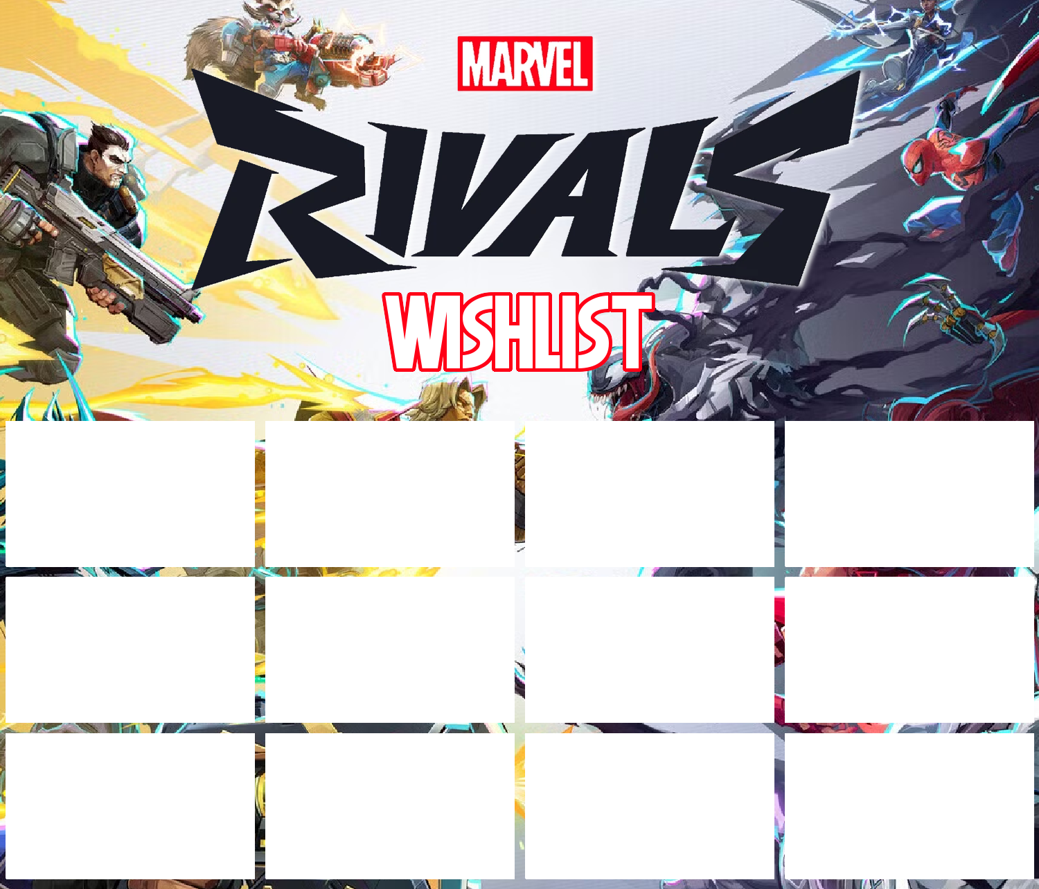Marvel Rivals Wishlist Template by scott910 on DeviantArt