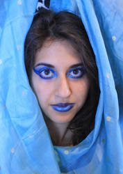 Blue arabic inspired make'up