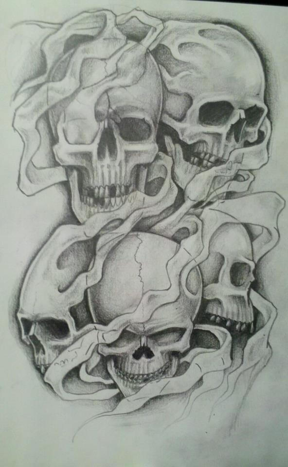 smokey skulls by 76Bev on DeviantArt