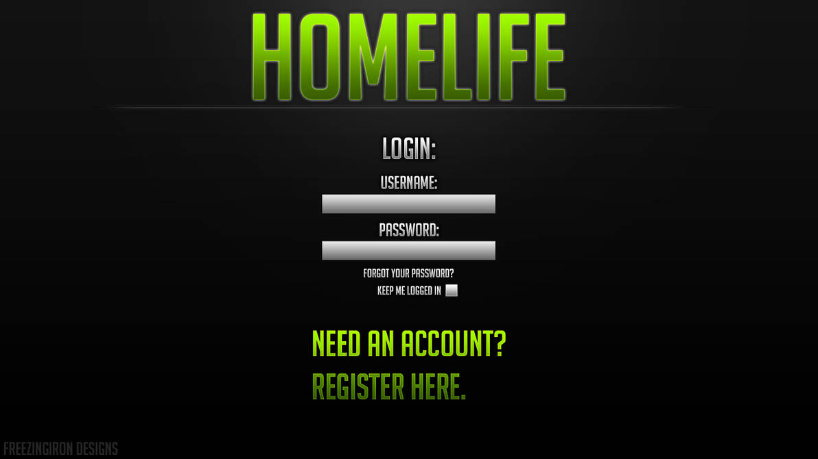 HomeLife Concept Program Login Screen by Haloking931 on DeviantArt