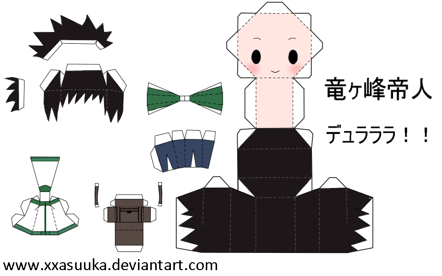 Ryuugamine Mikado Papercraft