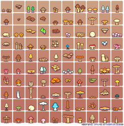100-fungi-sprites-by-neorice by Neoriceisgood