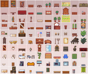 100 furniture sprites by Neoriceisgood