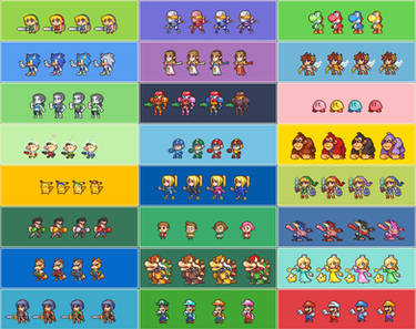 SSB4 E3 Demo character color selections.