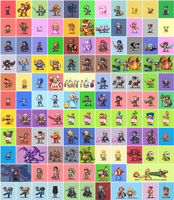 Smash Ultimate Pixel Roster