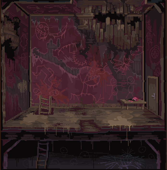 Creepy Pixel Room