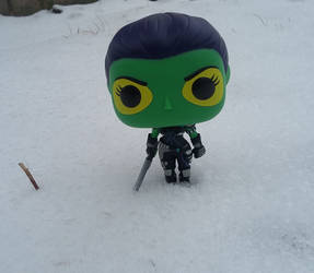 Gamora in the Snow