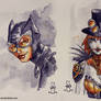 Sketch 058 Catwoman and Duela Dent