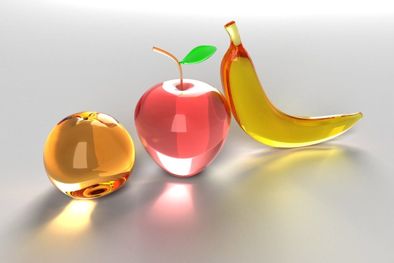 Orange Apple Banana PRINT by DivineError