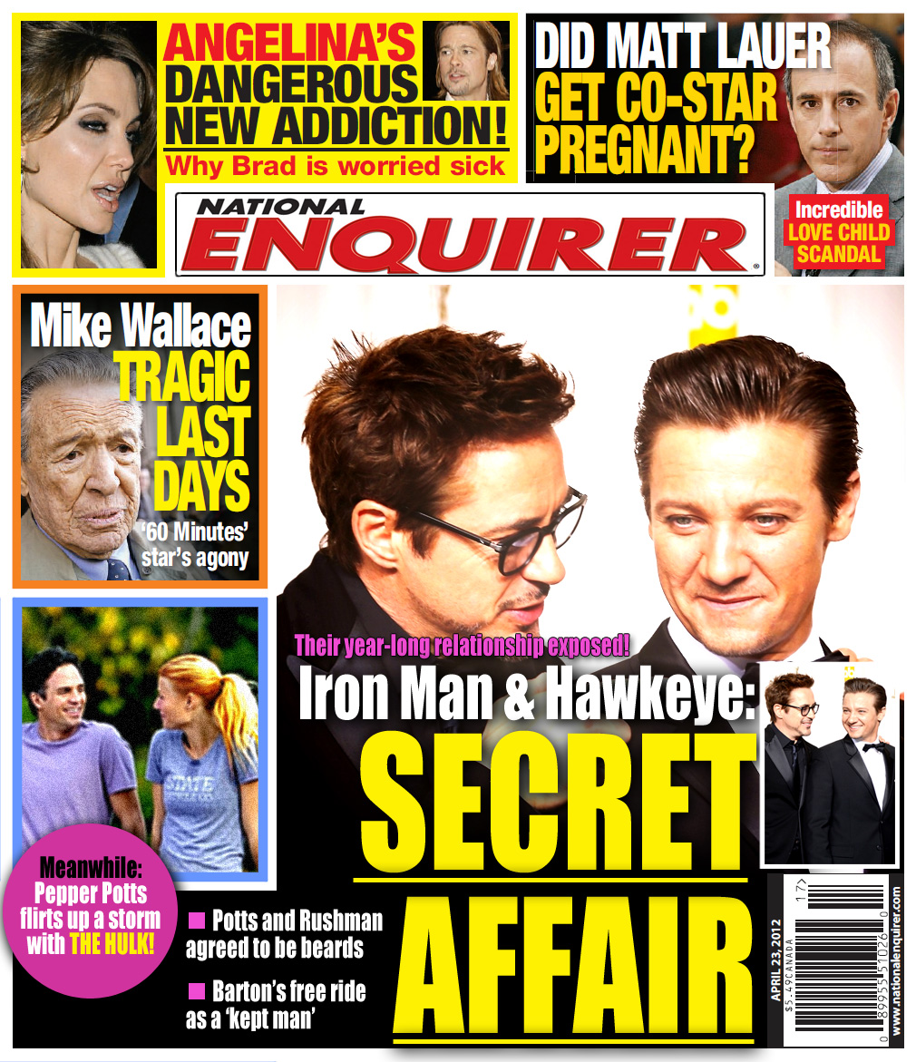 National Enquirer - Iron Man and Hawkeye's SECRET