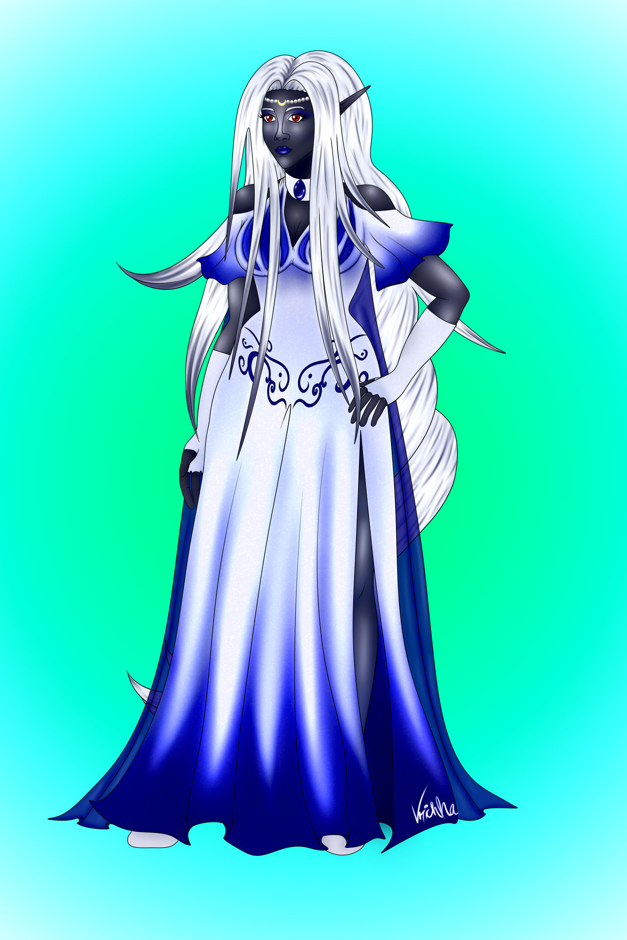 Drow Deviantart Drow Priestess of Eilistraee by Vrichka on DeviantArt