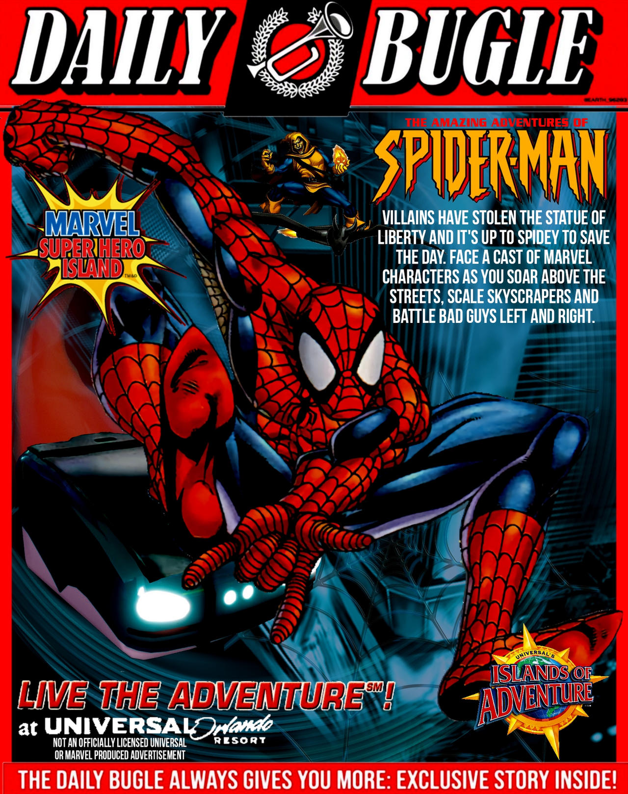 Universal Daily Bugle Spider-Man Ride Ad by Spider9162 on DeviantArt