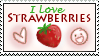 I Love Strawberries Stamp by Spilled-Sunlight