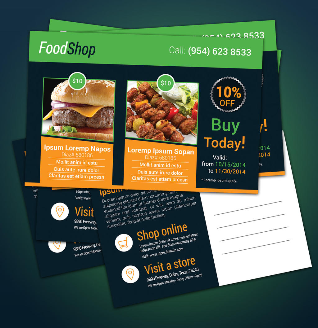 Product Promotion Postcard Free Download