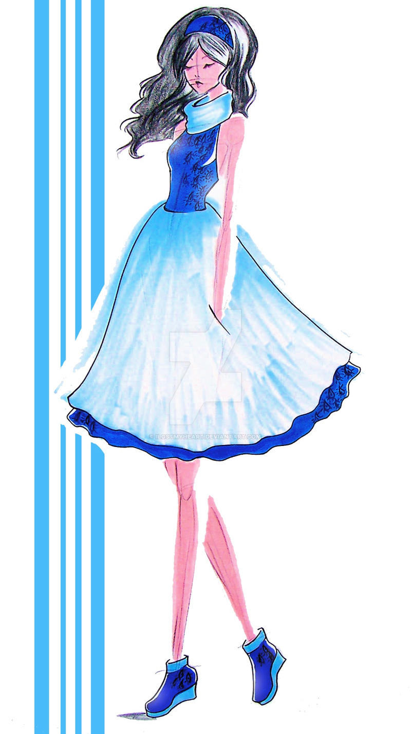 casual fashion dress drawing Hand made sketch, fashion draw of free, woman style Stock Photo Aesthetic Pencil Korean Casual Fashion