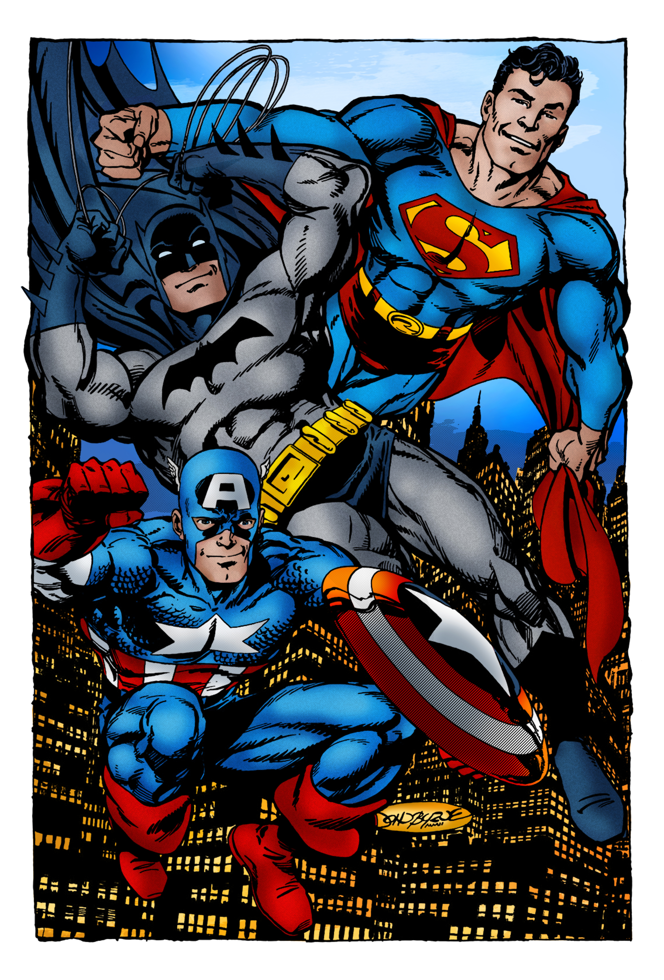 Captain America, Batman And Superman (John Byrne) by xts33 on DeviantArt