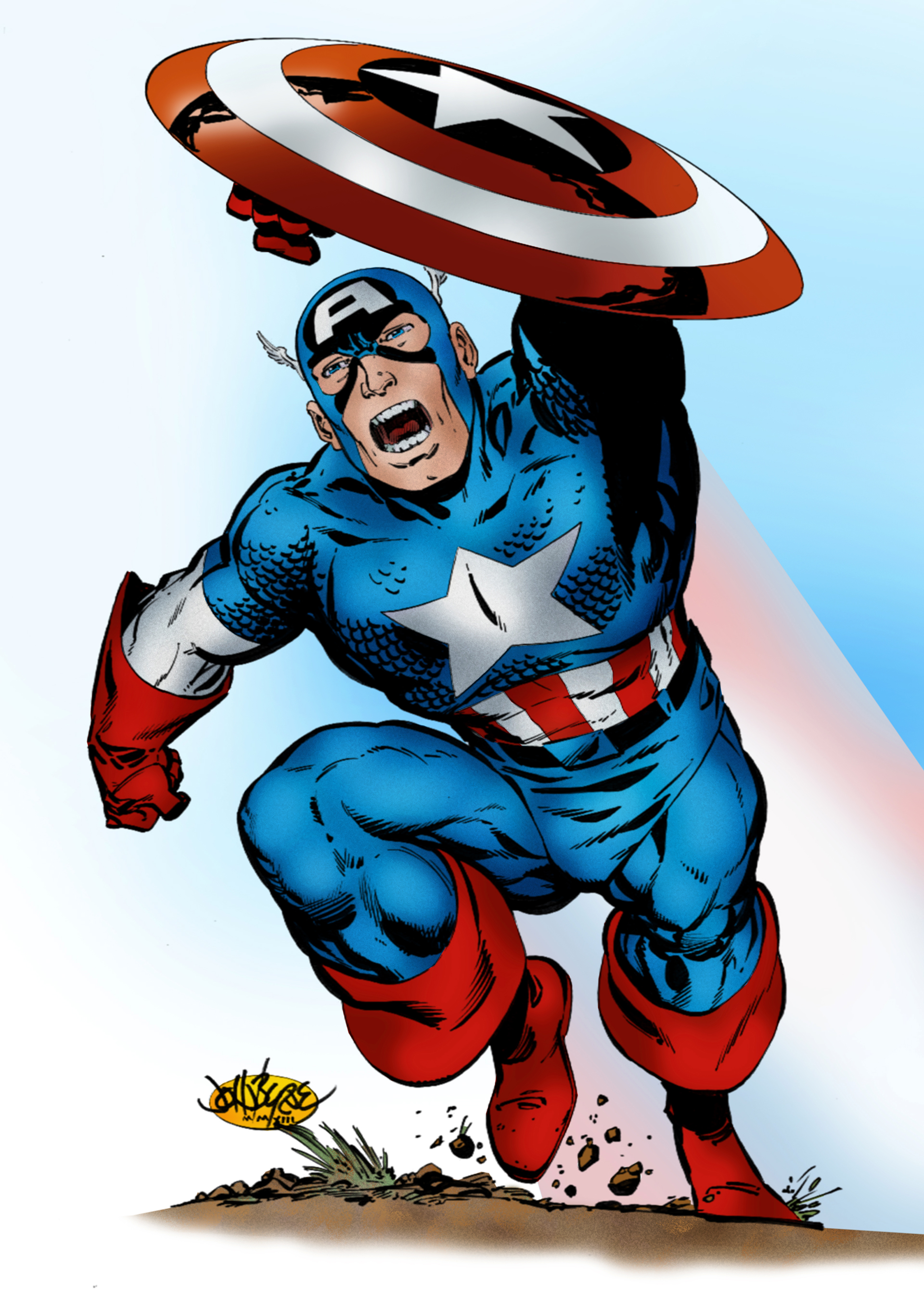 Captain America Pin-Up (John Byrne) by xts33 on DeviantArt