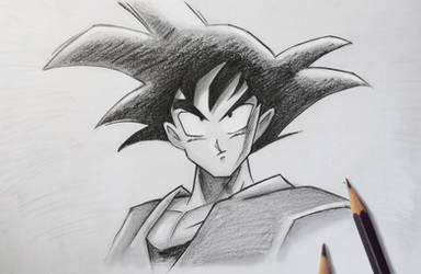 Dragon Ball: Goku Drawing by MCorderroure