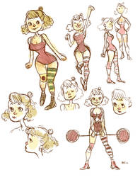 Strong-Girl sketches