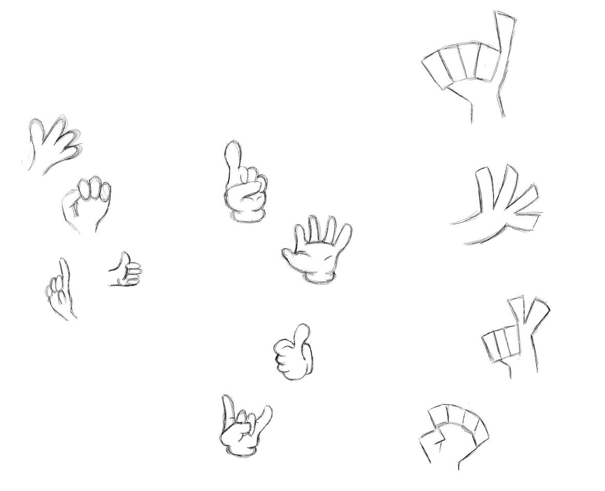 Cartoon hand styles by IAmAutism on DeviantArt