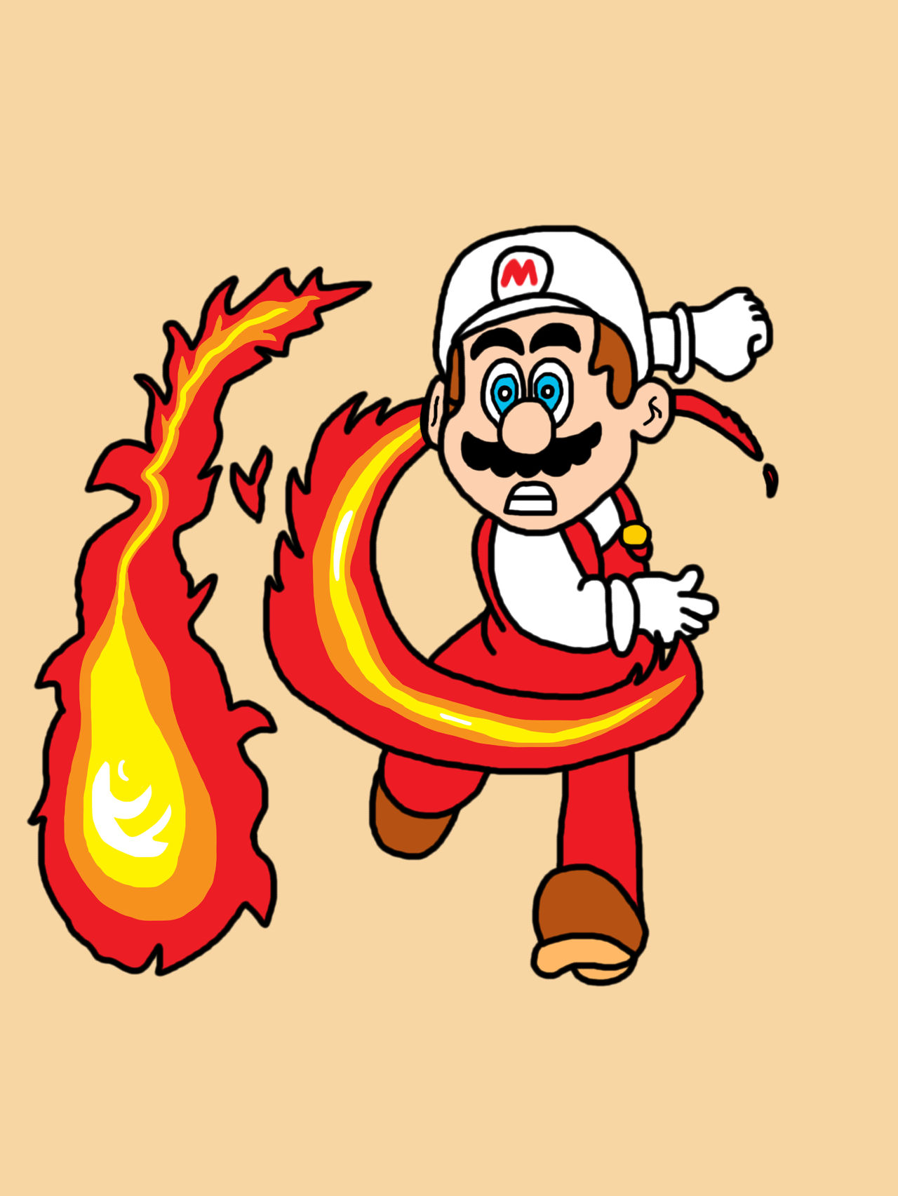 Firey Notes Mario Fire Mario (colored) by IAmAutism on DeviantArt